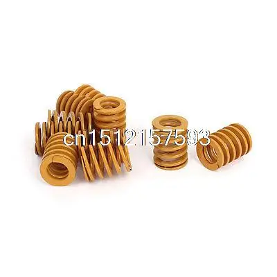 

16mm OD 20mm Long Light Load Stamping Compression Mold Die Spring Yellow 10pcs