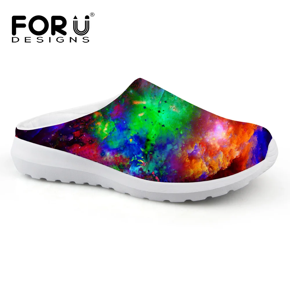 FORUDESIGNS/женские босоножки с объемным космическим принтом Летняя женская обувь