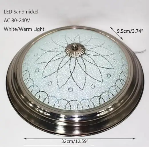 Винтажный промышленный потолочный светильник из железного стекла Plafonnier светодиодный потолочный светильник 220 В для гостиной, спальни, ресторана, отеля, прихожей - Цвет корпуса: sand nickel-B