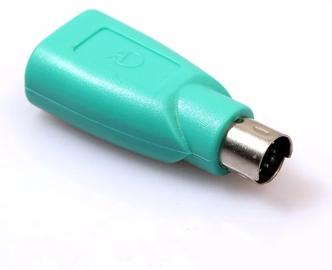 2 шт./лот зеленая Клавиатура Мышь PS2 PS/2 USB адаптер конвертер|Компьютерные кабели и
