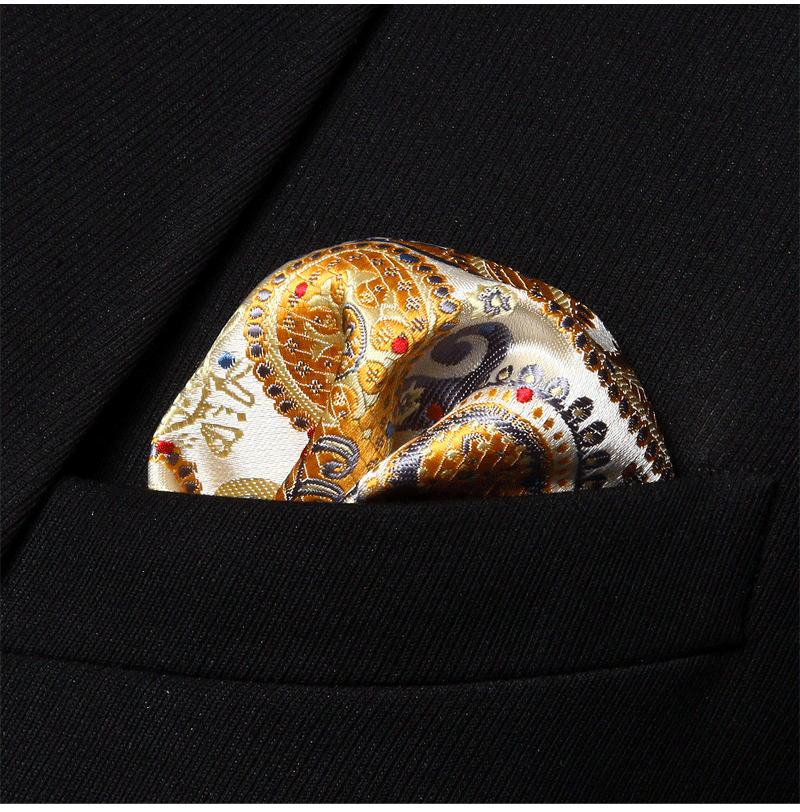 Bp706ys желтый серый Пейсли бабочкой Для мужчин Шелка Самостоятельная галстук-бабочку платок Набор платок партии