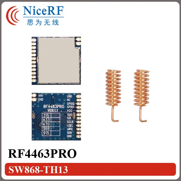 

2pcs/lot RF4463PRO SI4463 SPI interface | -126 dBm high Sensitivity 868MHz FSK Wireless RF Module