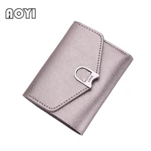 AOYI Wallet Women Female 2016 New Lady Short Women Wallets Mini Money Purses Fold PU Leather Bags Female Coin Purse Card Holder