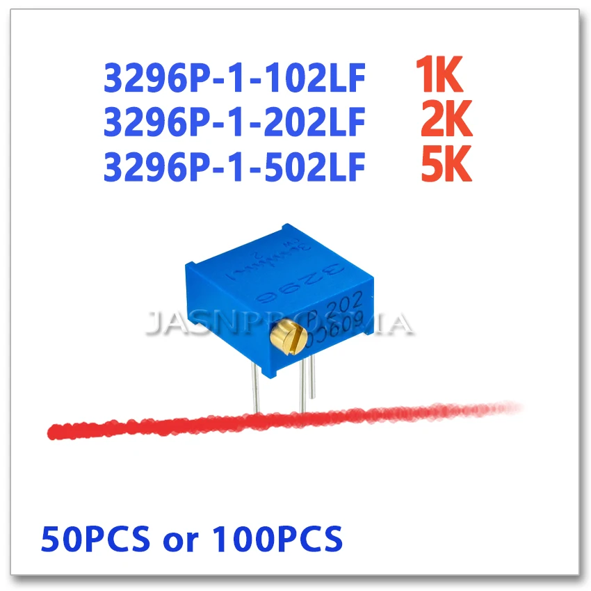 

JASNPROSMA 3296P 50PCS 100PCS 1K 2K 5K 102 202 502 Precision Adjustable