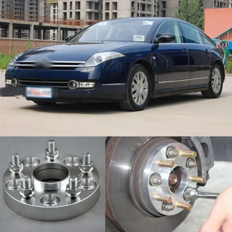 

4pcs New Billet 5 Lug 12*1.5 Studs Wheel Spacers Adapters For Citroen C6 2005-2013
