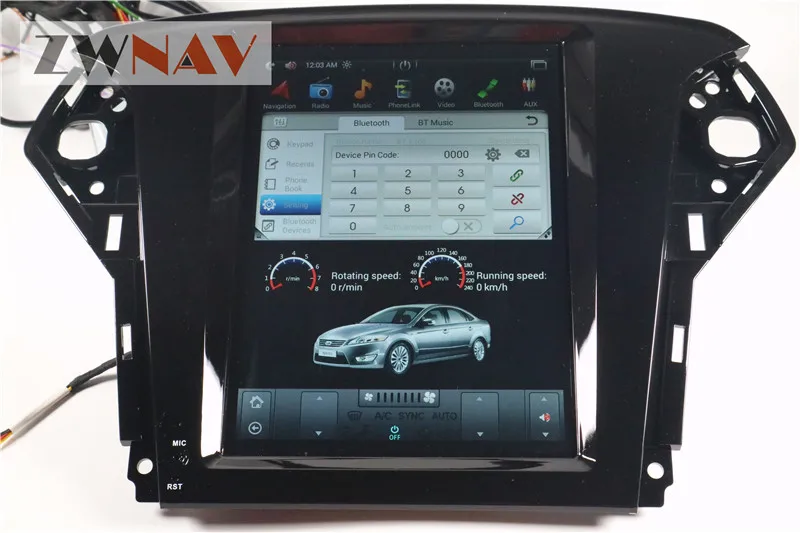 Excellent ZWNVA Tesla style Screen Android 7.1 RAM 2GB ROM 64GB Car Player GPS Navigation Radio Screen For Ford Mondeo MK4 2007-2012 16