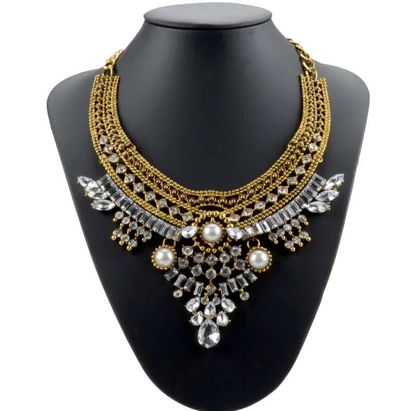 Новинка, цыганское винтажное Макси ювелирное изделие, трендовый воротник, этническое богемное массивное ожерелье для женщин, высокое качество, Кристальное колье, ожерелье s - Окраска металла: Style 2 Gold