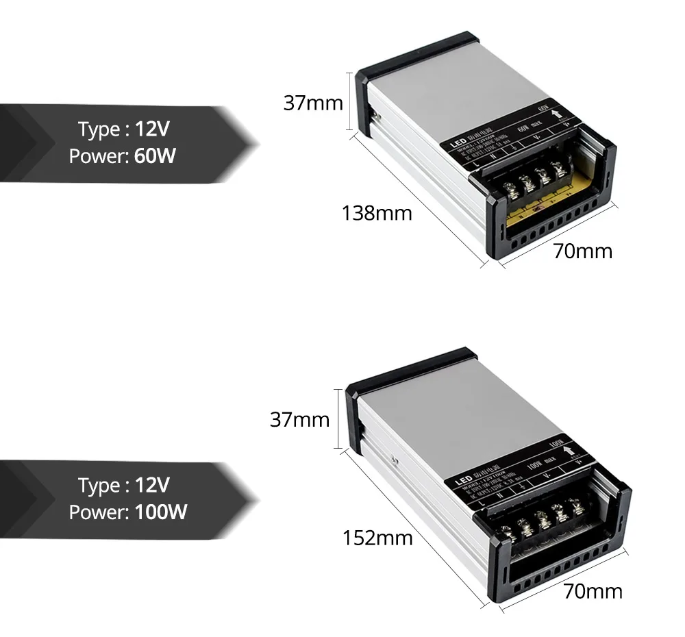 Светодиодный непромокаемый адаптер питания AC220 В 60 Вт 100 200 250 400 Вт|adapter for led|led driver