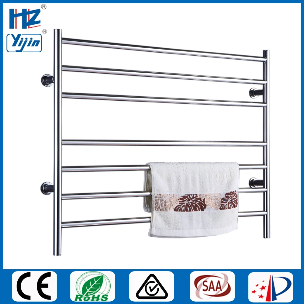 Wide chromed Finish SUS 304 Heated Towel Rail towel warmer Concealed/Exposed Wiring Electric