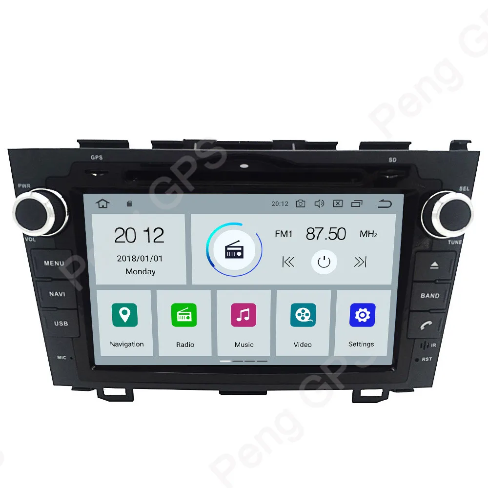 Автомагнитола на Android 9 0 с GPS навигацией 2 Din для Honda CRV 2006 2011 CD DVD плеер IPS экран Bluetooth