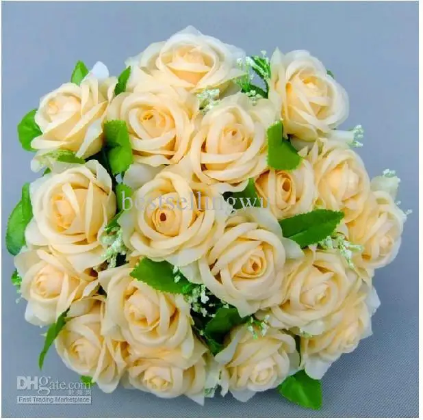 

Wedding Bouquet festivals silk flower artificial flowers simulation artificial single branch simulation roses flowers 50pcs