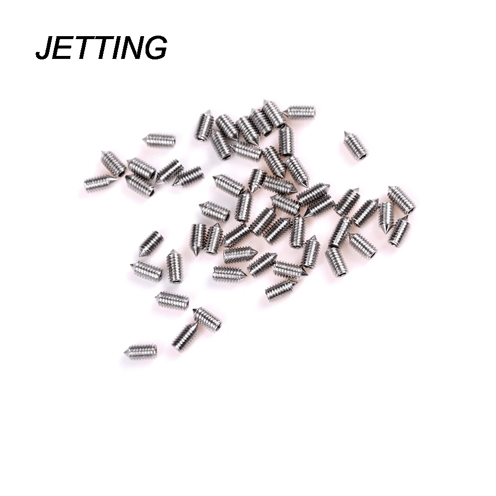 

JETTING 50Pcs/lot DIN914 M3 M4 M5 304 Stainless Steel Grub Screws Cone Point Hexagon Hex Socket Set Screws