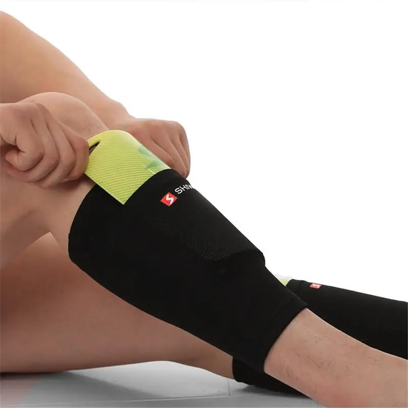 

1 Pair Soccer Football Shin Pads Protective Socks With Pocket Leg Sleeves Support Shin Guard Adult Support Sock