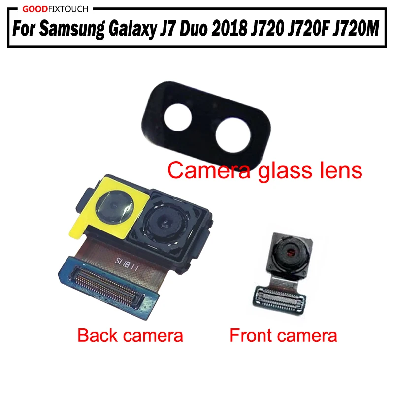 Для Samsung Galaxy J7 Duo 2017 J720 J720F J720M задняя камера с фронтальной небольшой камерой со