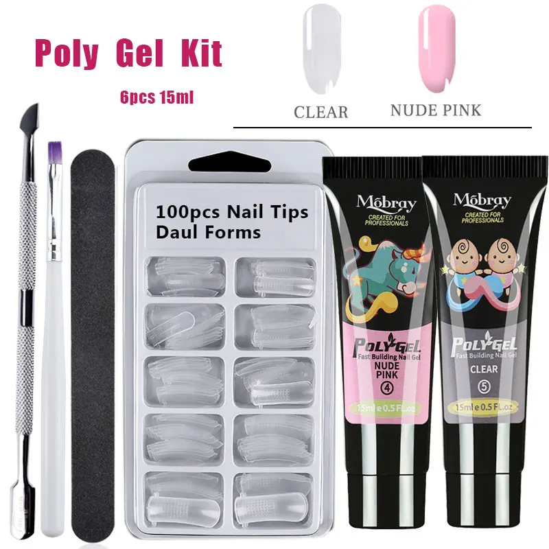 Kits de construcción de Gel de polietileno arte de uñas francés claro camuflaje Color Punta de uñas forma de cristal UV Gel poligel rebanada de uñas gel Kits de construcción de Gel de polietileno arte de uñas francés claro camuflaje Color Punta de uñas forma de cristal UV Gel poligel rebanada de uñas gel