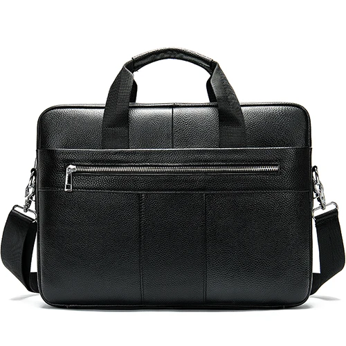 Мужские портфели из натуральной кожи, мужские деловые портфели, Кожаные мужские сумки для ноутбука, сумка для компьютера, мужская сумка aktentasche leder herren - Цвет: 8523A2Black-1