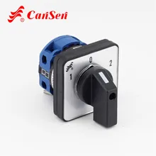 CANSEN CA10 LW26-20 Ith 20A поворотный кулачковый переключатель 3 положения 1 полюс 4 клеммы два положения переключатель с выключением