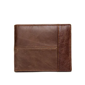 

New Fashion Men Wallet Genuine Leather Wallet Multi-bit Money Clip Short Card Luxury Brand Clutch Purse Bag Man Vintage Clutches