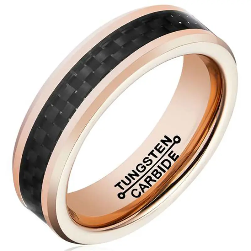 8MM MEN/'S TITANIUM BLACK CARBON FIBER WEDDING BAND RING SIZE 7-13