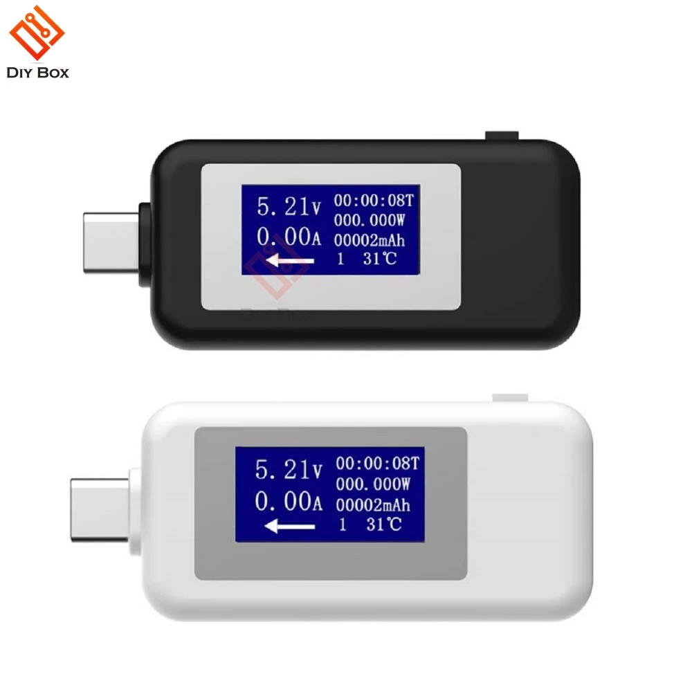 Тип usb-C ЖК-дисплей вольтметр тестер DC4-30V 0-5.1A Амперметр Напряжение измеритель тока, для батареи зарядки измерения Кабельный тестер сопротивления