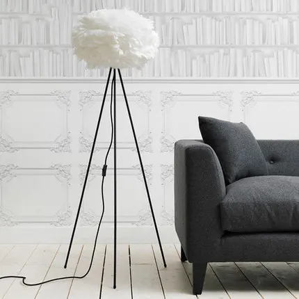 Feather Lamp Shade Stand Floor For Living Room Nordic Bedroom Feather Lamp Shade Stand Floor For Living Room Nordic Bedroom Standing Light Lovely Wedding Decorative Lighting 100 240v