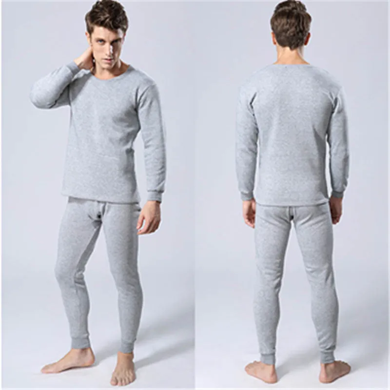Thicken Plus Velvet Long John for Men Undershirts Pajamas Hot Sale