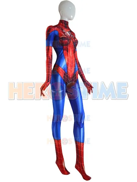 Мэри Джейн человек паук девушка 3D принт спандекс женщина паук косплей костюм Zentai боди на заказ Лидер продаж