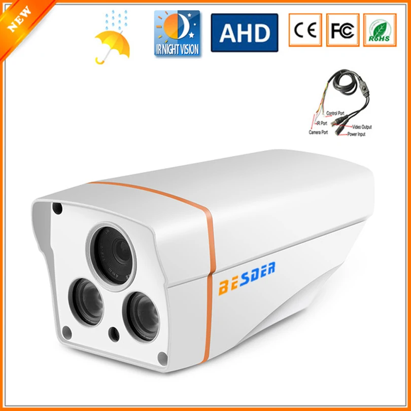 

BESDER 1.3MP 960P AHD Camera 1/3 SONY IMX225 2pcs ARRAY LED Security CCTV Camera Waterproof Outdoor Cam OSD Button IR Cut