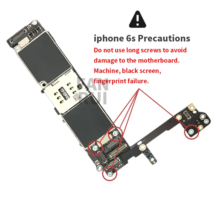 Материнская плата для iphone 6s с полным чипом, разблокированная материнская плата для iphone 6s без Touch ID на 16 Гб/64 Гб/128 ГБ