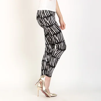 

Silk Panty Silk Printing Ink Pencil Thin Silk Pants Spring Nine Pants Pants