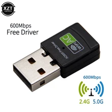 Свободный привод с USB Wifi адаптер Сетевая карта 600 Мбит/с Wi fi 5 ГГц USB Ethernet PC Wi-fi ключ Lan AC для Windows Realtek8811AU