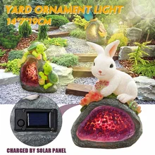 Набор водонепроницаемых светодиоды на солнечной батарее кролик/Черепаха/бабочка/лягушка/Улитка животный узор ночник для наружного сада двора