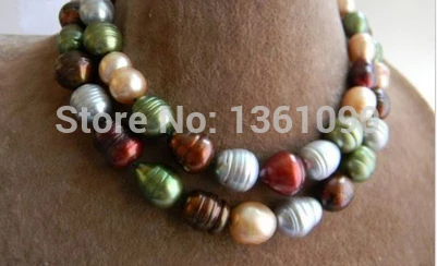

000329 32" Multicolor Rice Freshwater Pearl Necklace