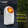 KERUI Wireless Outdoor Waterproof Sound Strobe Flash Siren With 120db Alarm Sound And Red Flash Lighting Back Up Battery ► Photo 2/5