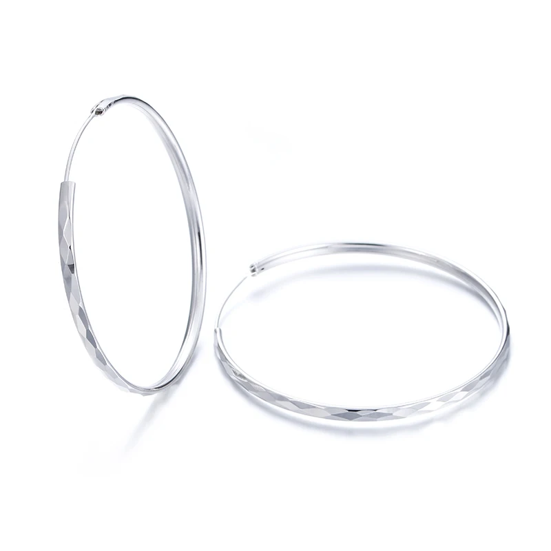 100 925 sterling silver fashion 6cm diameter circle women ladies`hoop