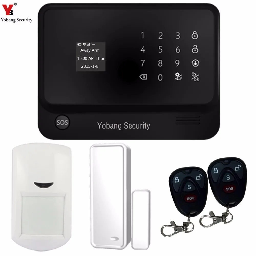

Yobang Security Wireless GSM Alarm System For Home security System with PIR/Door Sensor alarme maison sans fil Home Protection