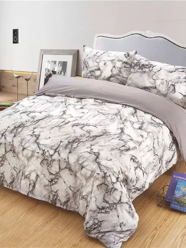 Modern Marble Printed Bedding Set Queen Size 2pcs/3pcs Duvet Cover Set Bed Linen Quilt Cover