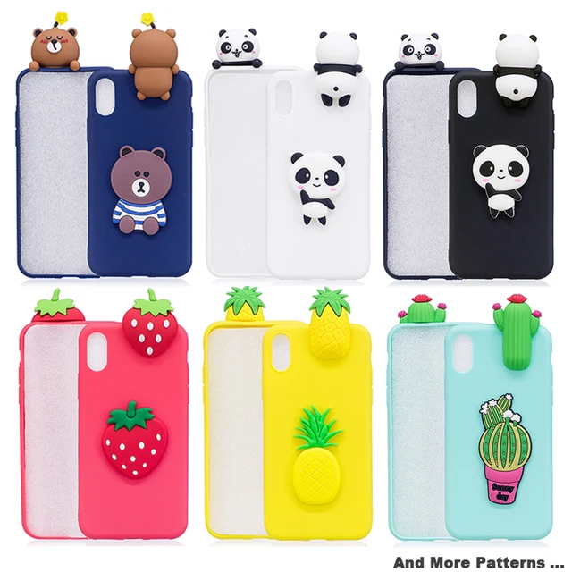 Cute 3D Doll Soft Silicone Case for Apple iPhone X 10 Phone Case Women
