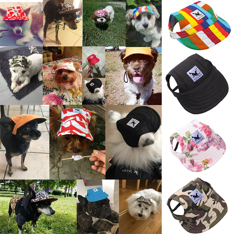 TAILUP шляпа для кошек и собак шляпа от солнца для собак Милая Повседневная хлопковая бейсболка для питомцев домашний Йоркширский питомец товары размера плюс