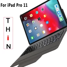 Чехол с клавиатурой для Apple iPad Pro 11 a1989 A80 A2013 A1934, тонкий чехол с клавиатурой для iPad Pro 11, Чехол+ пленка+ ручка