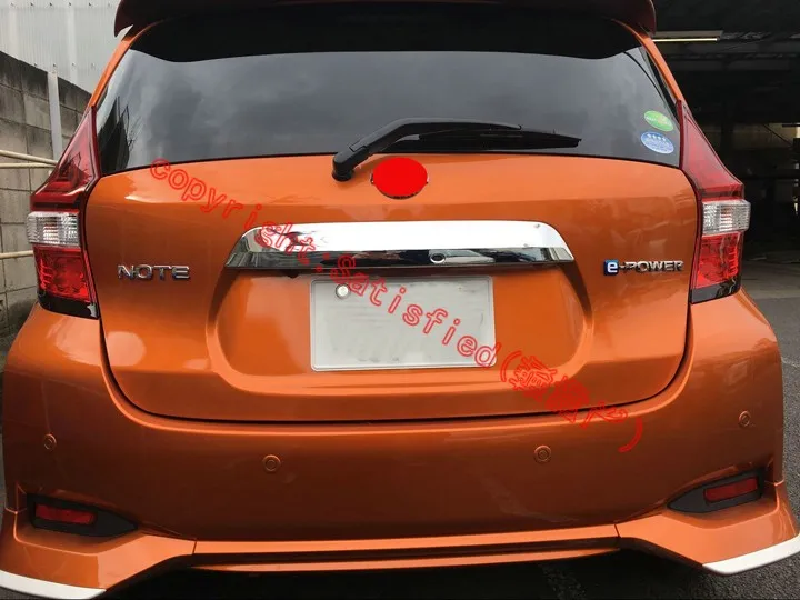 ABS Хромированная Задняя Крышка багажника Накладка для Nissan NOTE