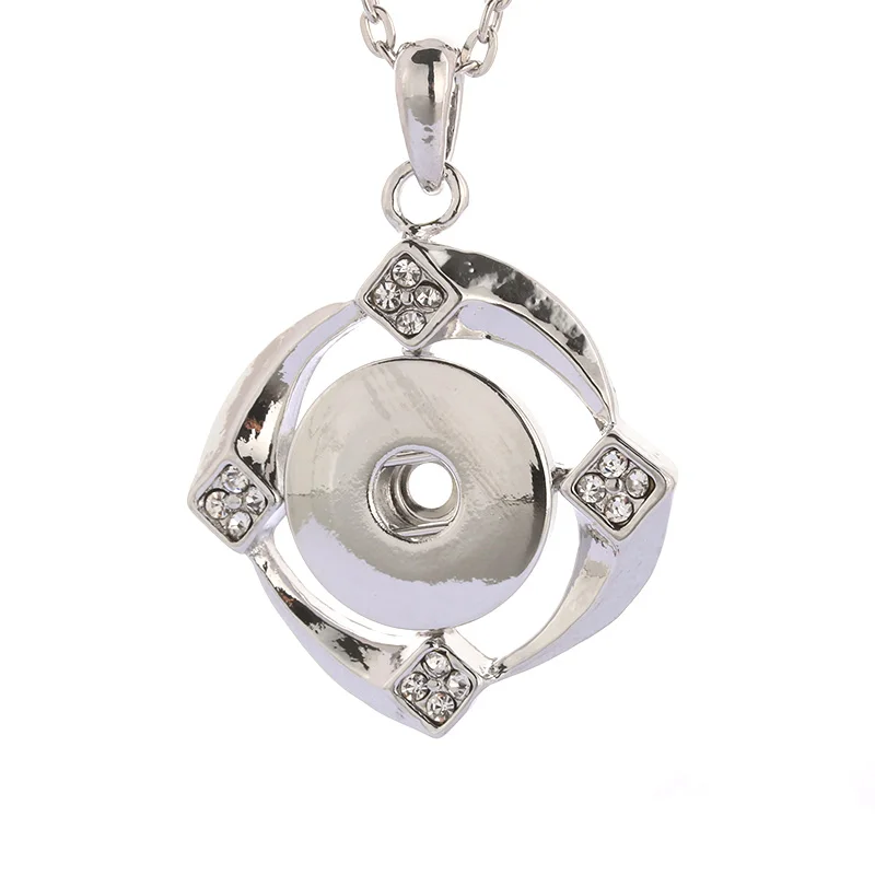 Boom Life Новая мода красота кулон защелки Ожерелье fit DIY Металл 18 мм кнопки ювелирные изделия для женщин - Окраска металла: G