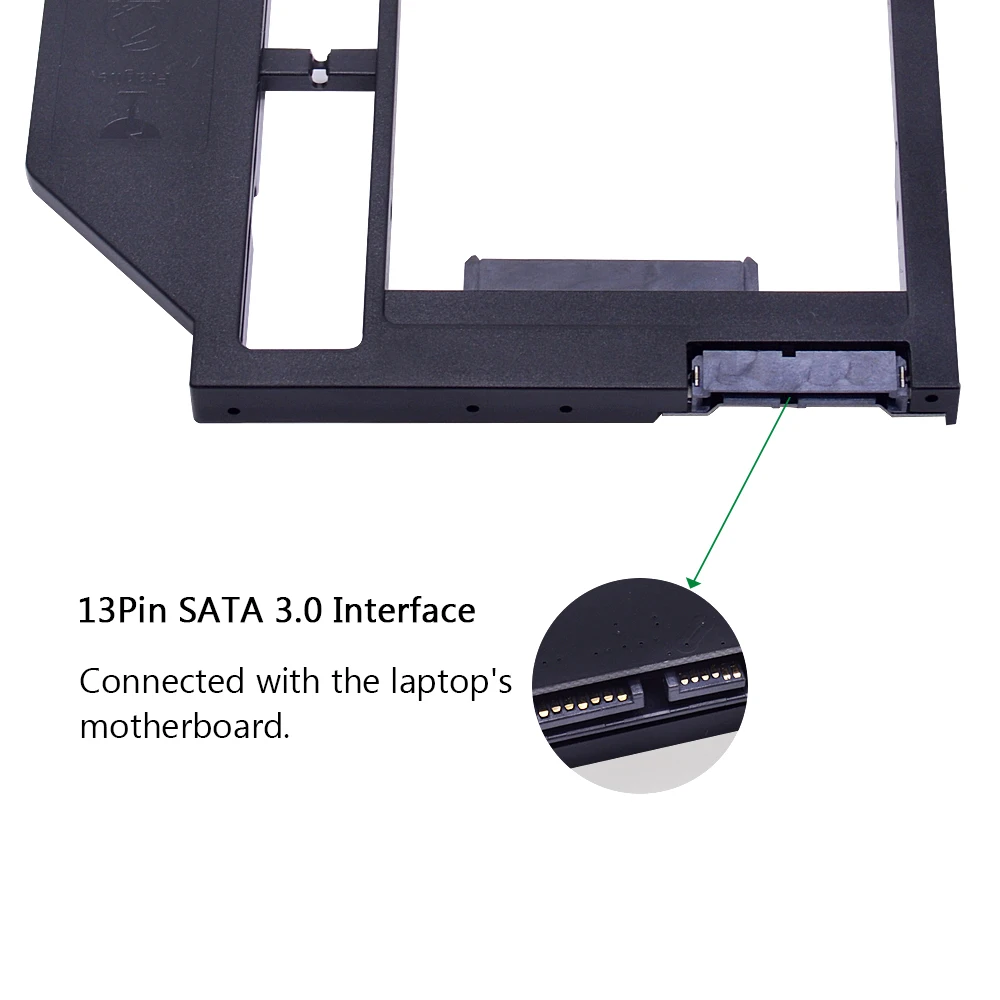 CHIPAL Универсальный SATA 3,0 2nd HDD Caddy 9 мм 9,5 мм для 2," 2 T SSD чехол жесткий диск адаптер для ноутбука CD-ROM DVD-ROM Optibay