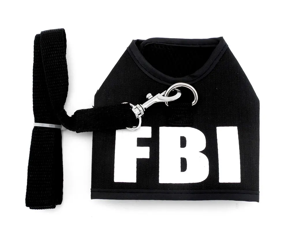 2017 маленькая собачья жилетка с буквенным поводком FBI комплект сеткой подкладкой