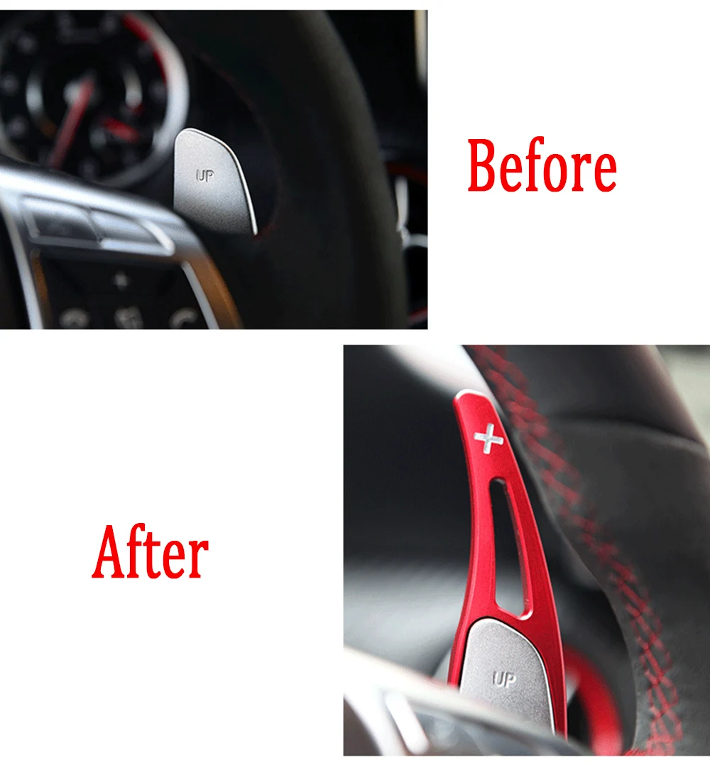 For Mercedes-Benz AMG Before C63 E63 A45 C65 GLA45 SL63 Car Steering wheel shift paddles Aluminum alloy car sticker styling