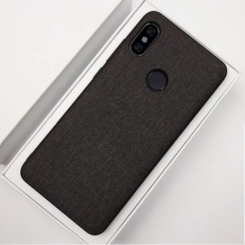 xiaomi mi a2 lite Edition Case Fabric Hard PC Luxury Retro Cloth Leather Soft TPU Edge Fabrics Full Case For xiaomi mi a2 lite
