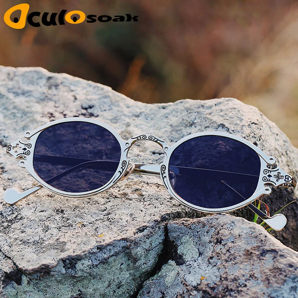 2019 Oval Sunglasses Women Luxury Brand Designer Shades Sun Glasses Men Metal Round Eyewear Vintage Sunglass 2019 Oval Sunglasses Women Luxury Brand Designer Shades Sun Glasses Men Metal Round Eyewear Vintage Sunglass
