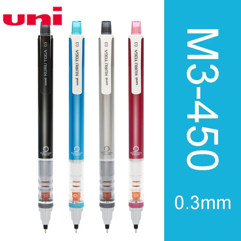 UNI Mechanical Pencil 1Piece M3 450 0.3mm Automatic Rotate Pencil for