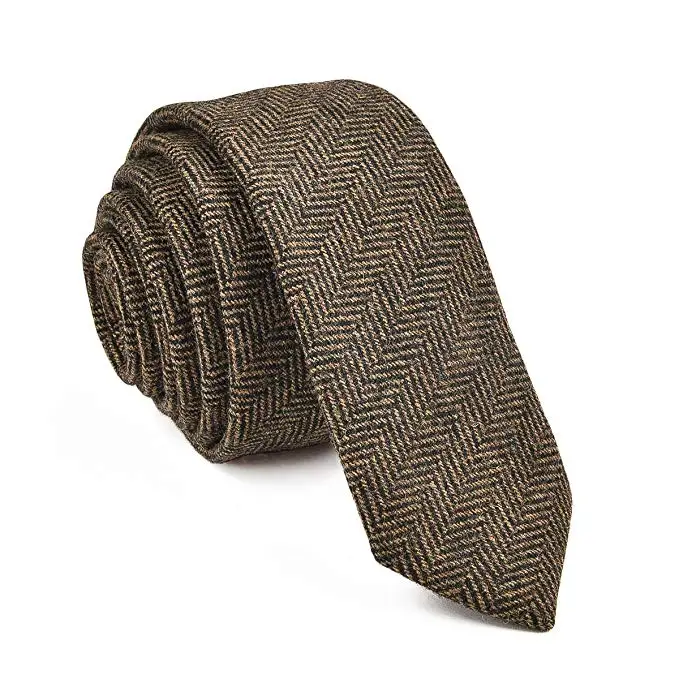 

Airtailors Mens Necktie Skinny Tie Tweed Pattern Woolen Neck Tie-many colors