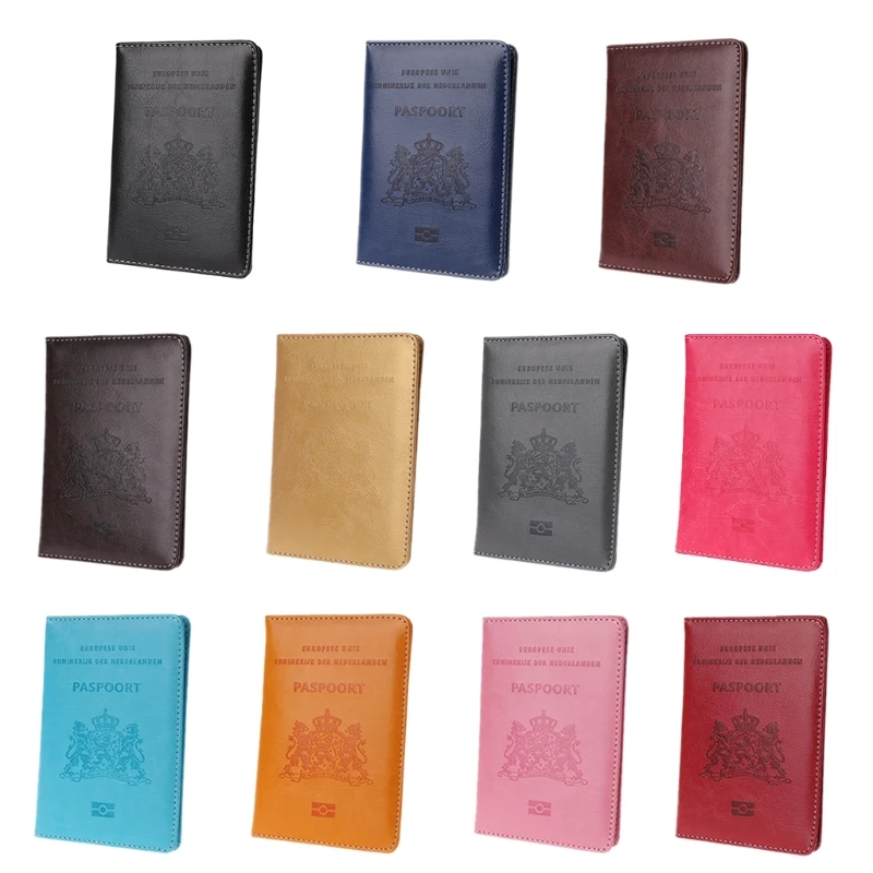 New Men Women Travel Leather Passport Card Cover Holder Case Protector Organizer Simple Design Casual Card Holder